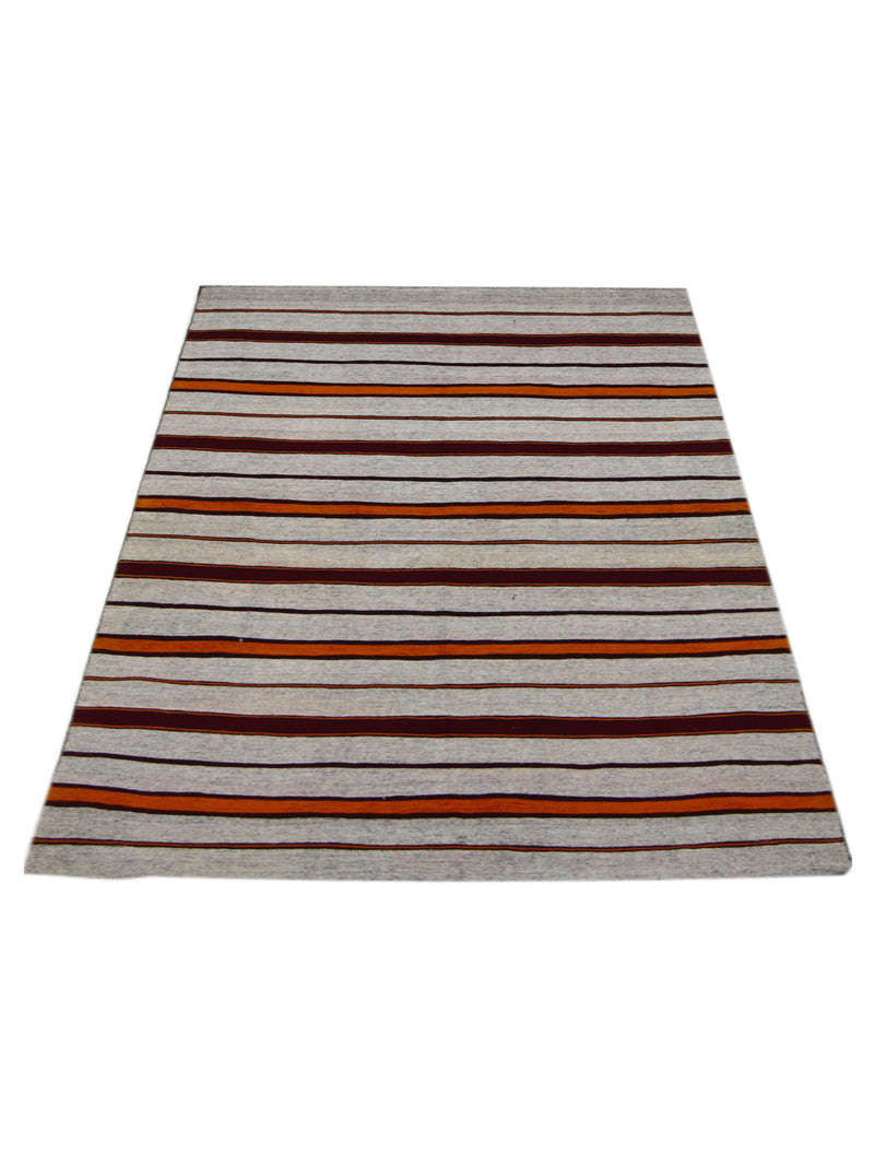 Pacific Galicia 42963 Grey Orange Transitional Flatweave Rug