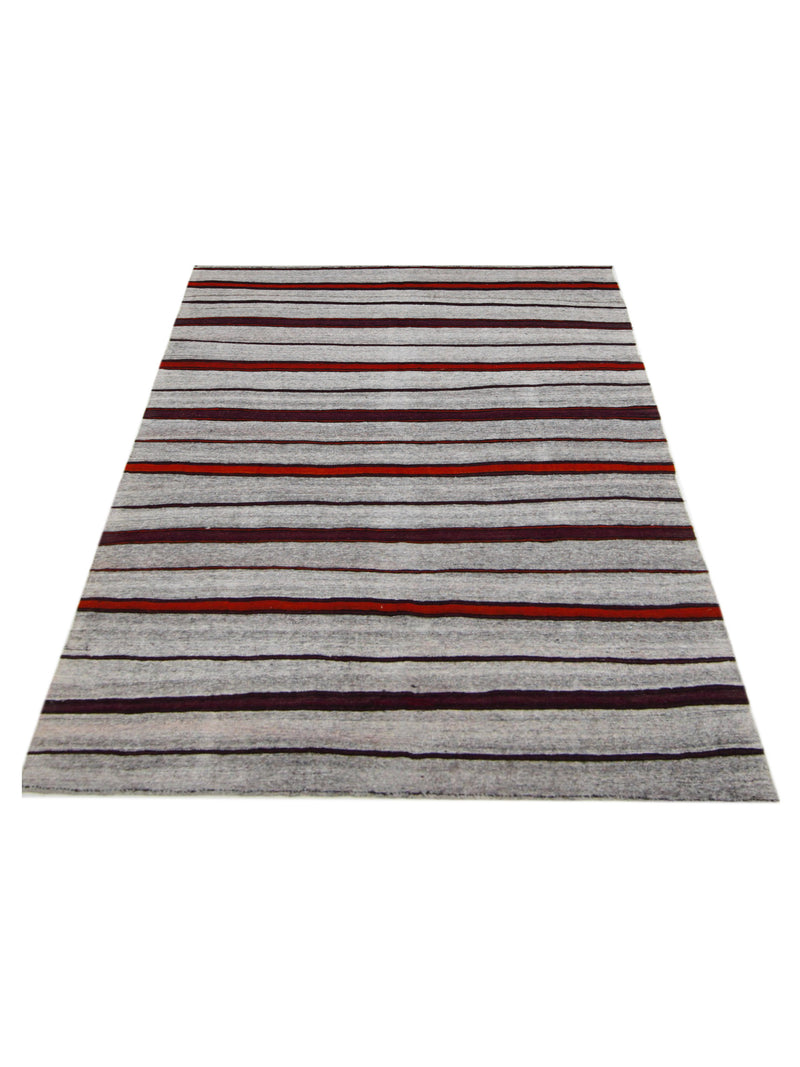 Pacific Galicia 42966 Grey Orange Transitional Flatweave Rug