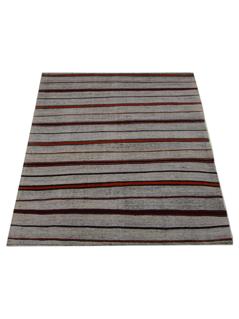 Pacific Galicia 42967 Grey Orange Transitional Flatweave Rug