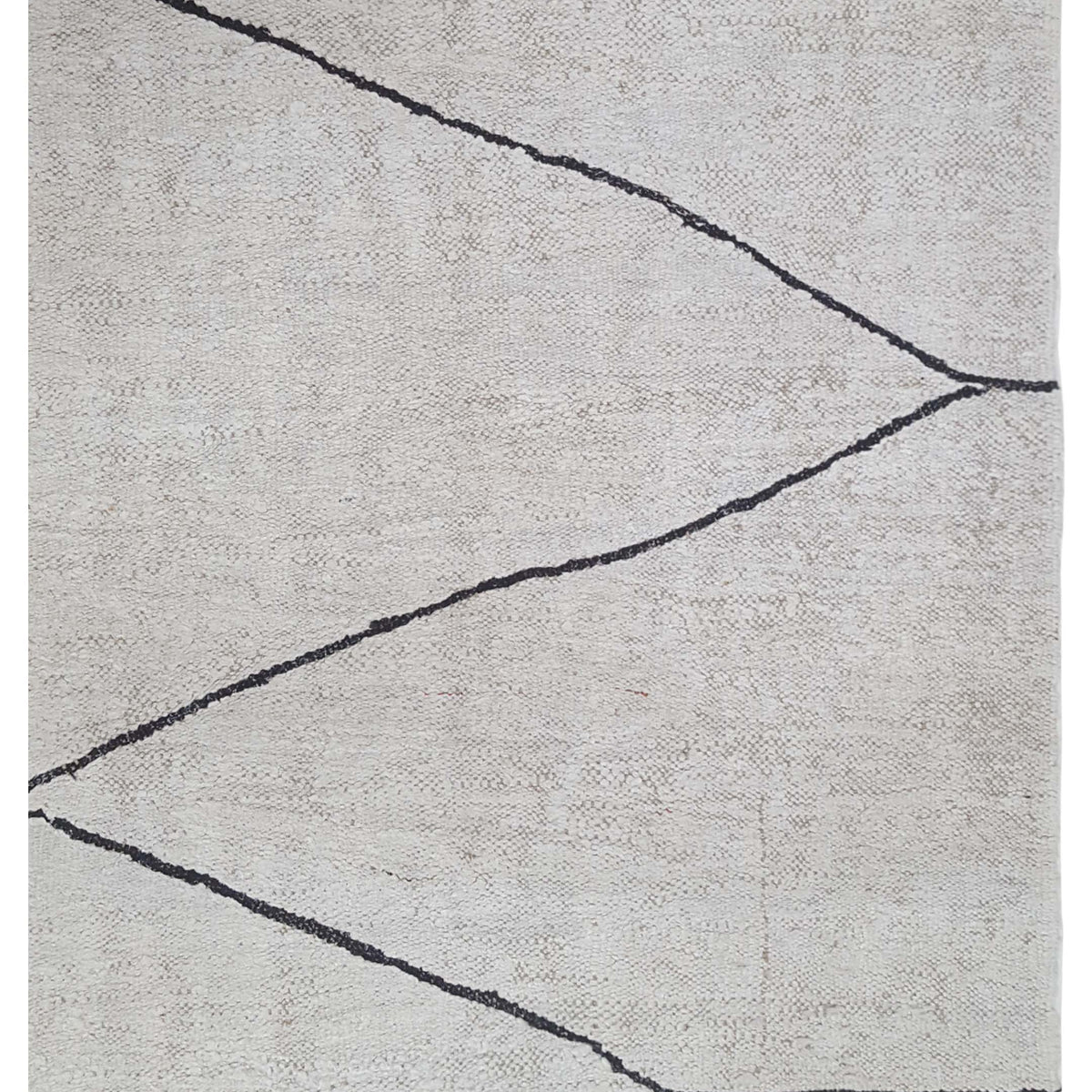 Pacific Menorca 42978 White Black Transitional Flatweave Rug