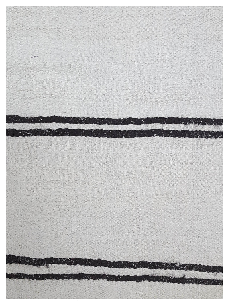 Pacific Menorca 42981 White Black Transitional Flatweave Rug