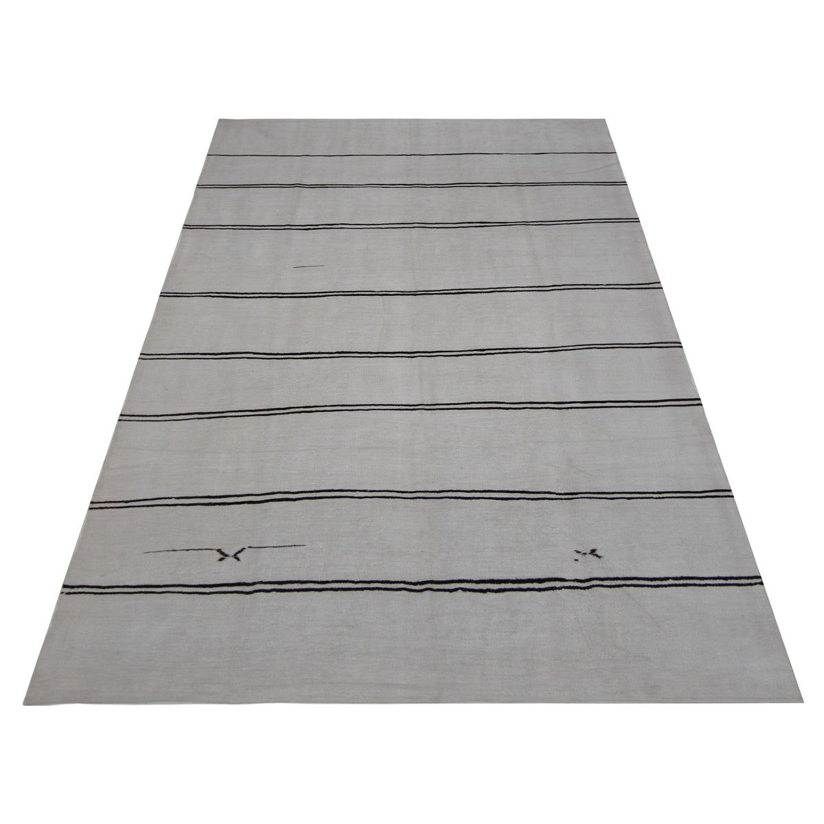 Pacific Menorca 42982 Ivory Black Transitional Flatweave Rug