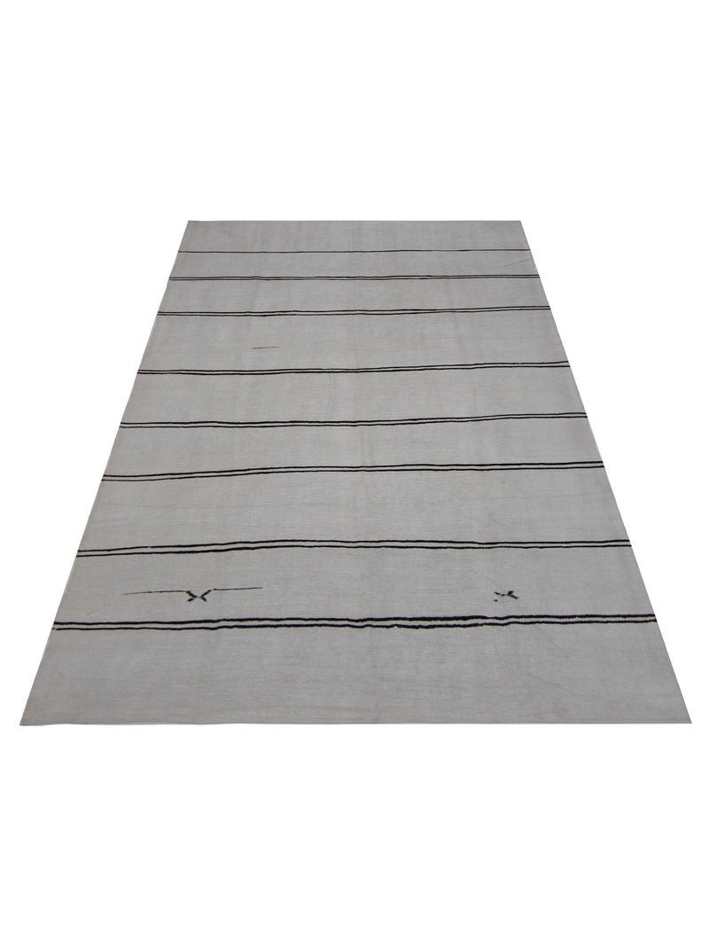 Pacific Menorca 42982 Ivory Black Transitional Flatweave Rug