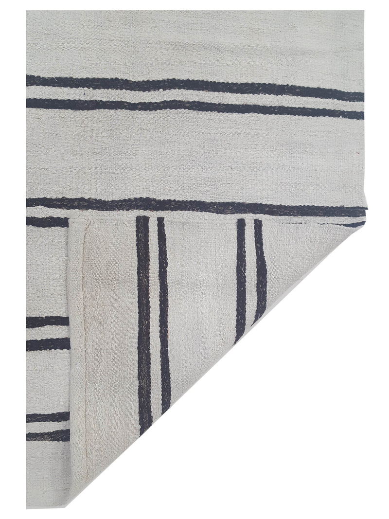 Pacific Malaga 42985 White Black Transitional Flatweave Rug