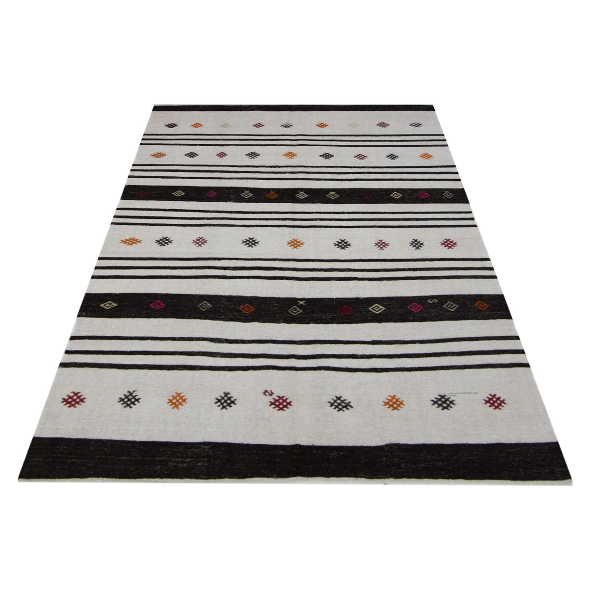 Pacific Malaga 42986 Ivory Brown Transitional Flatweave Rug