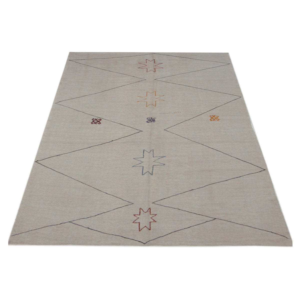 Pacific Malaga 42989 Ivory Multi Transitional Flatweave Rug