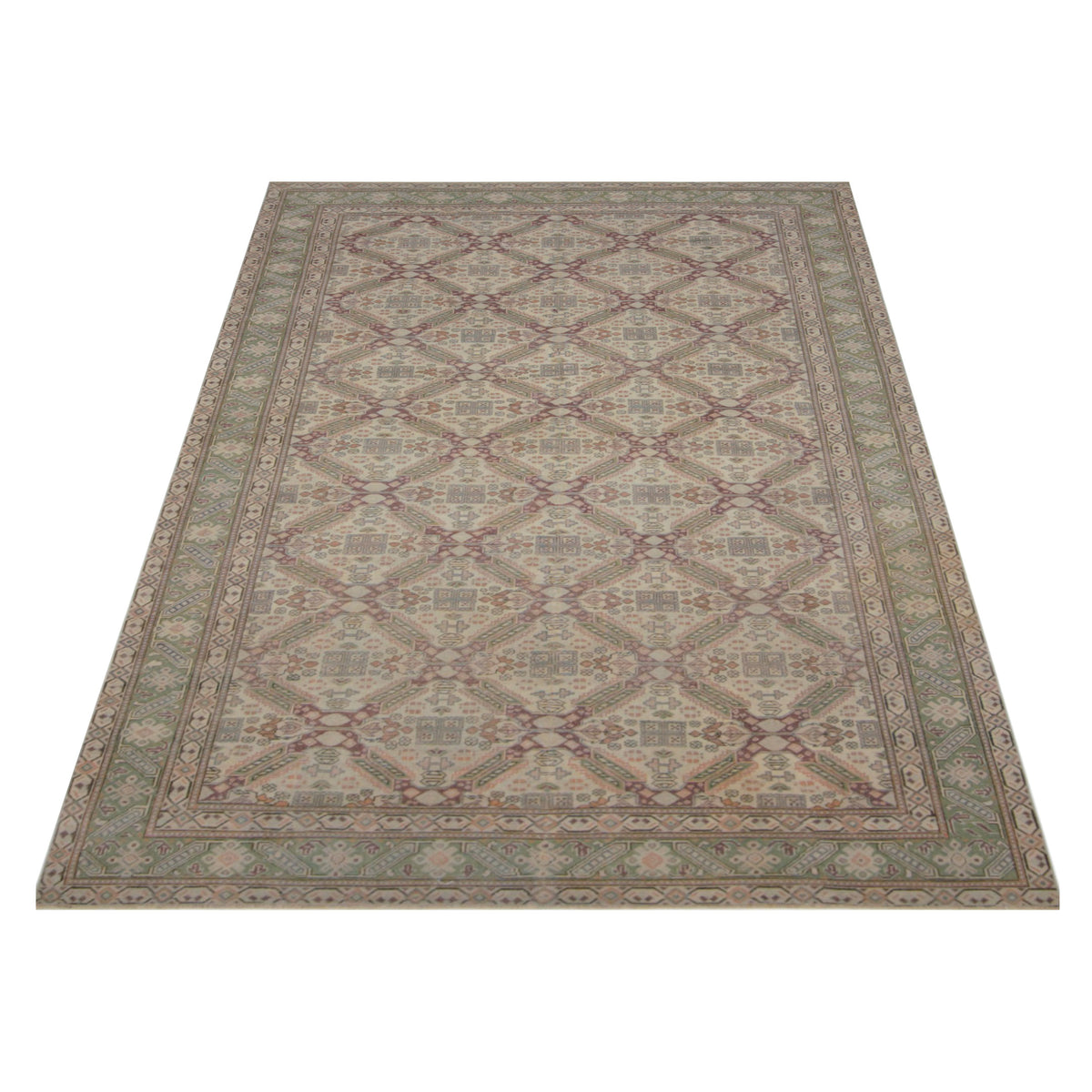 Pacific Kayseri 43006 Ivory Green Traditional Hand Knotted Rug