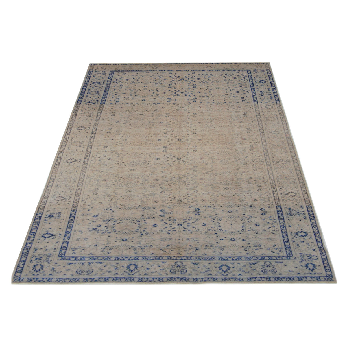 Pacific Kayseri 43008 Ivory Blue Traditional Hand Knotted Rug