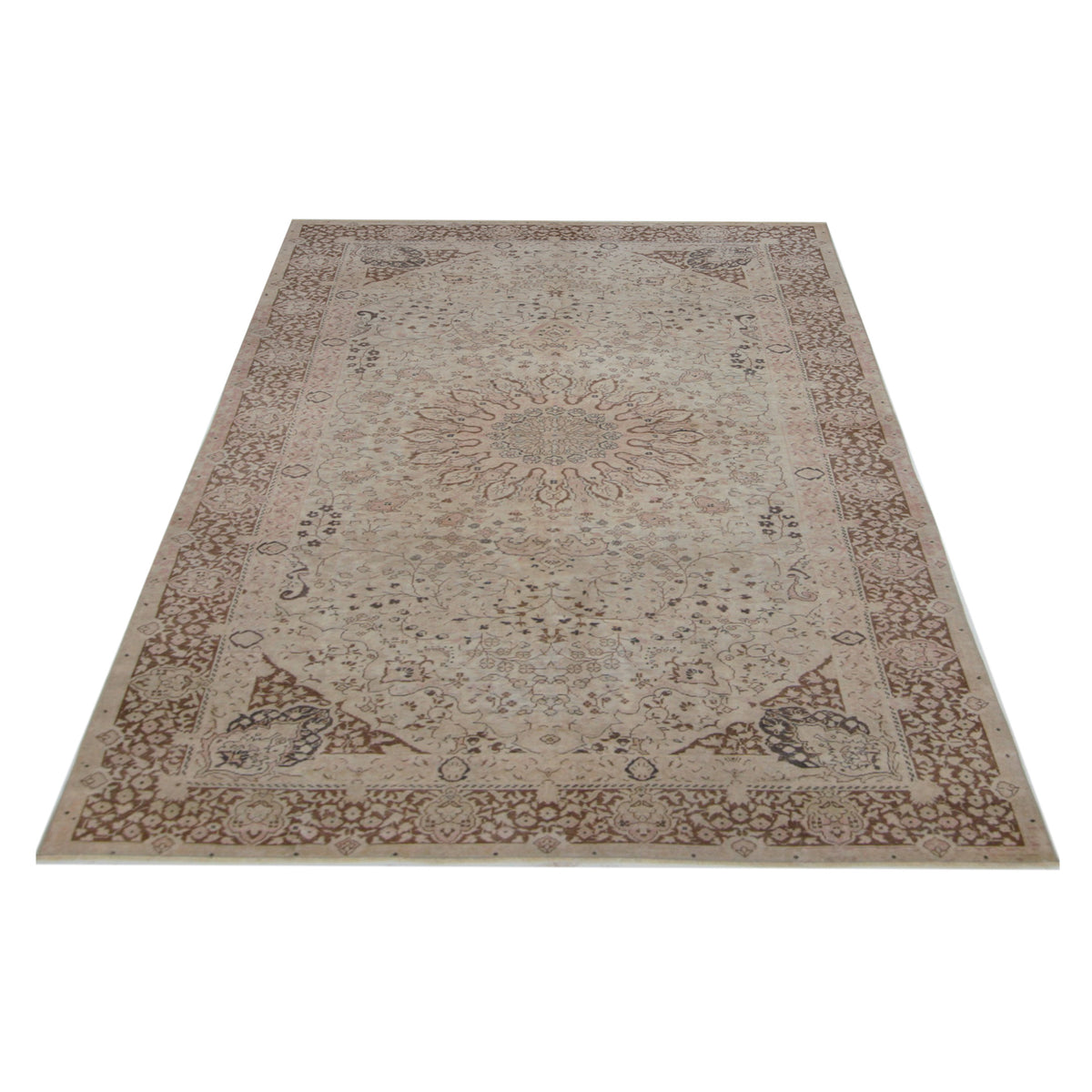 Pacific Kayseri 43011 Ivory Brown Transitional Hand Knotted Rug