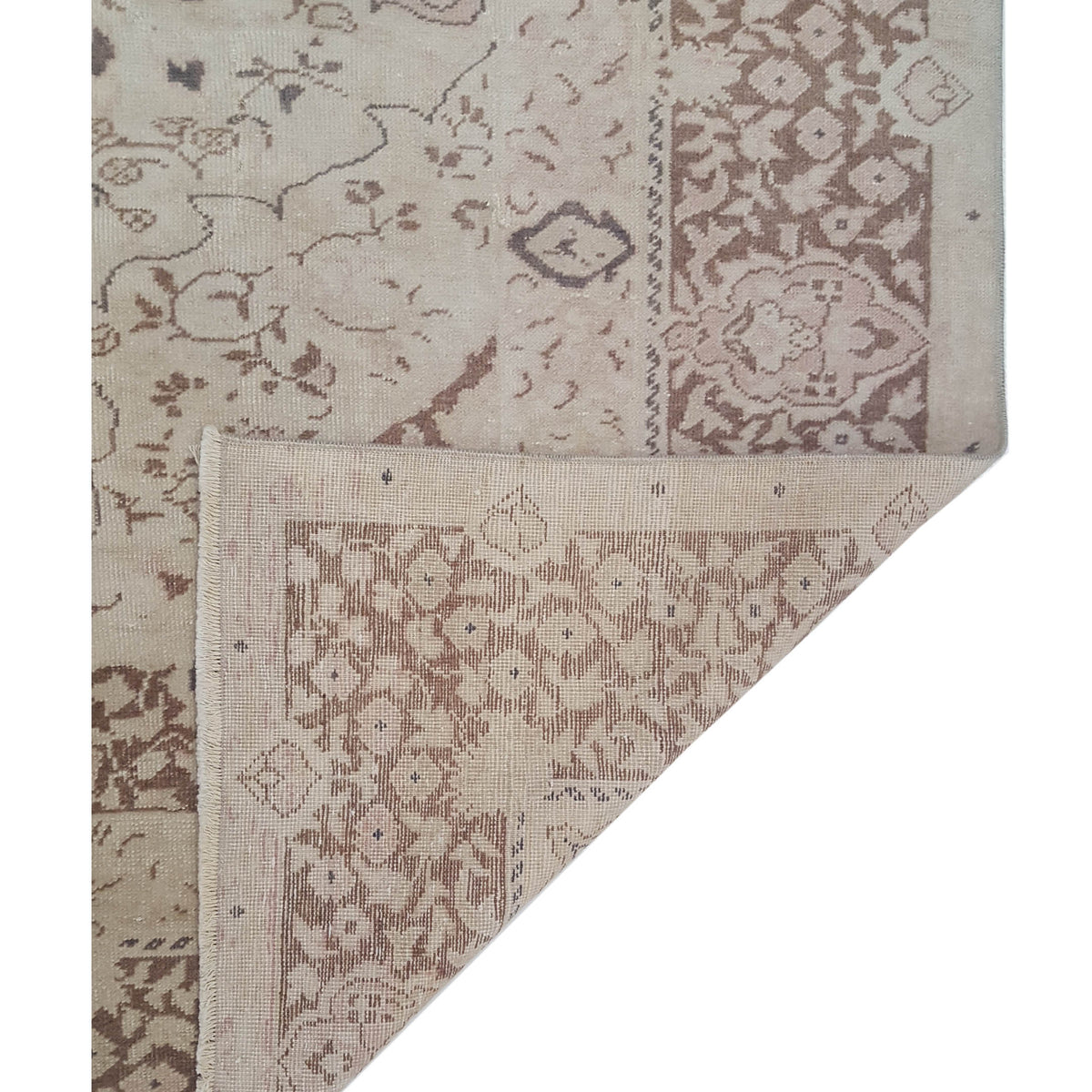 Pacific Kayseri 43011 Ivory Brown Transitional Hand Knotted Rug