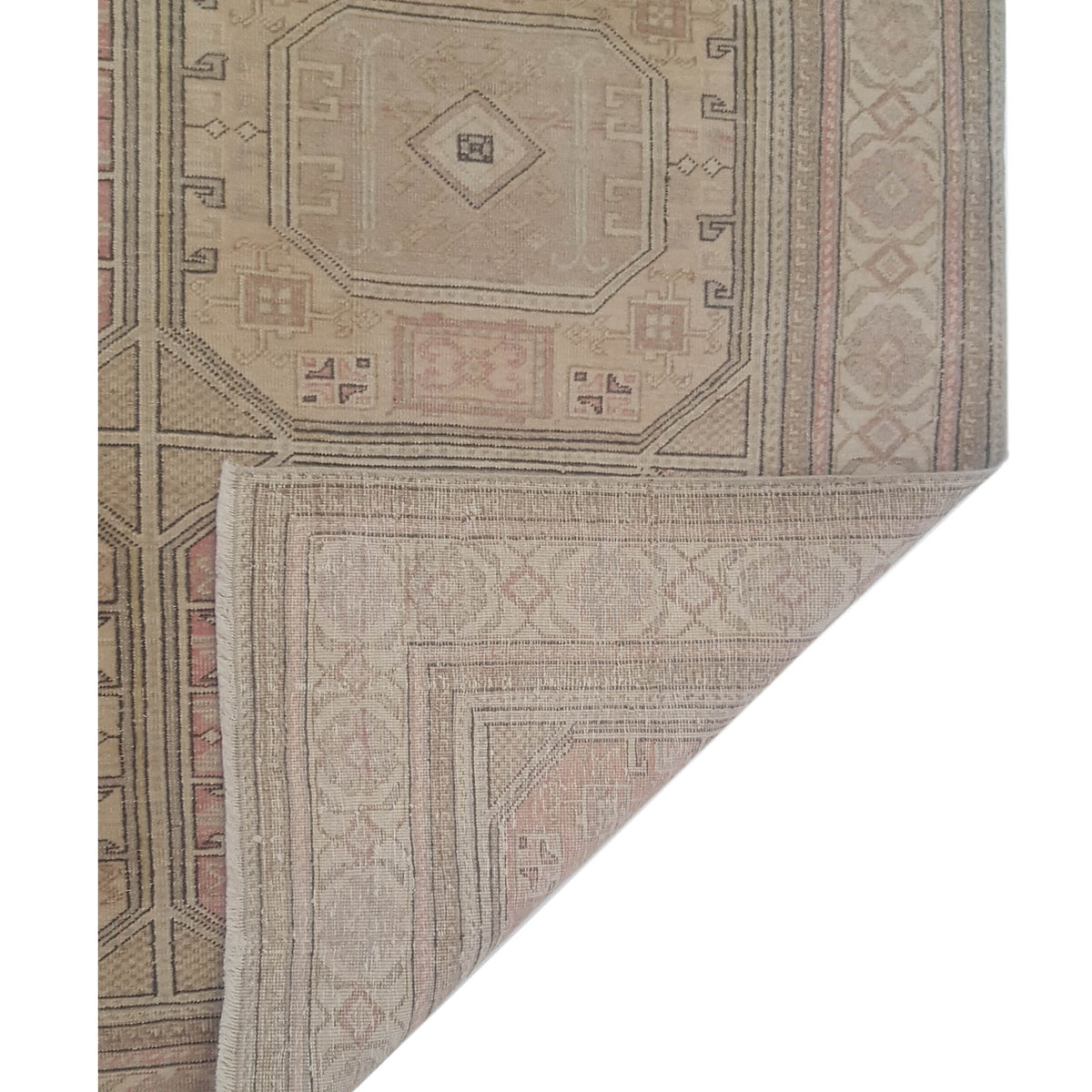 Pacific Kayseri 43012 Ivory Pink Transitional Hand Knotted Rug