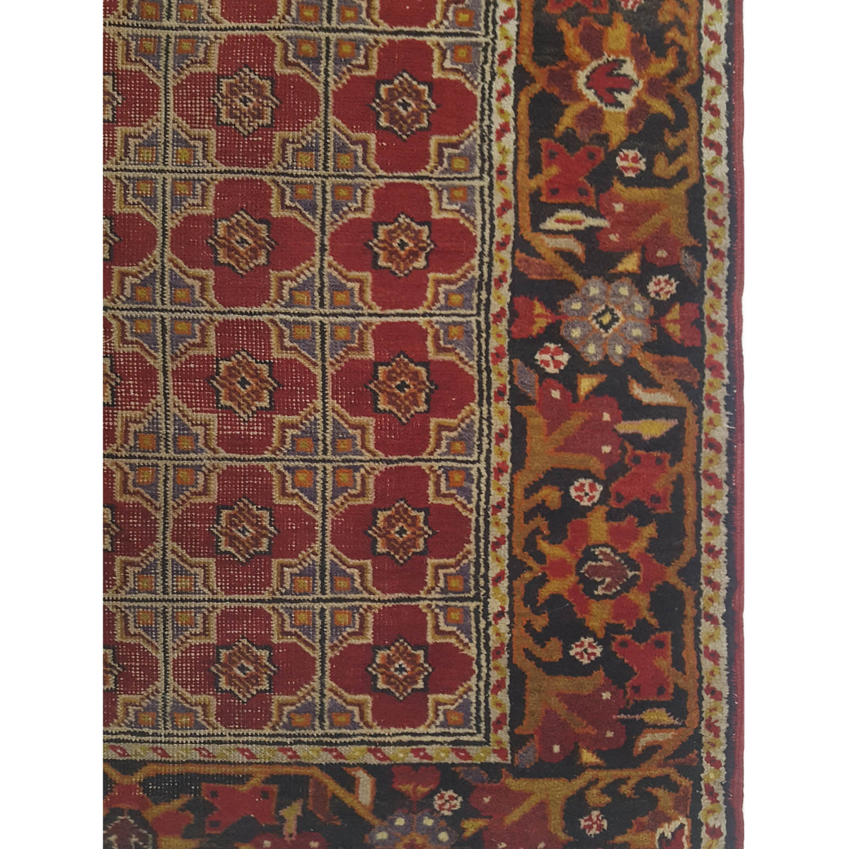 Pacific Kurdish 43015 Red Black Transitional Hand Knotted Rug