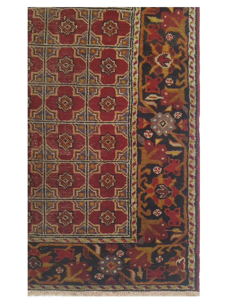 Pacific Kurdish 43015 Red Black Transitional Hand Knotted Rug