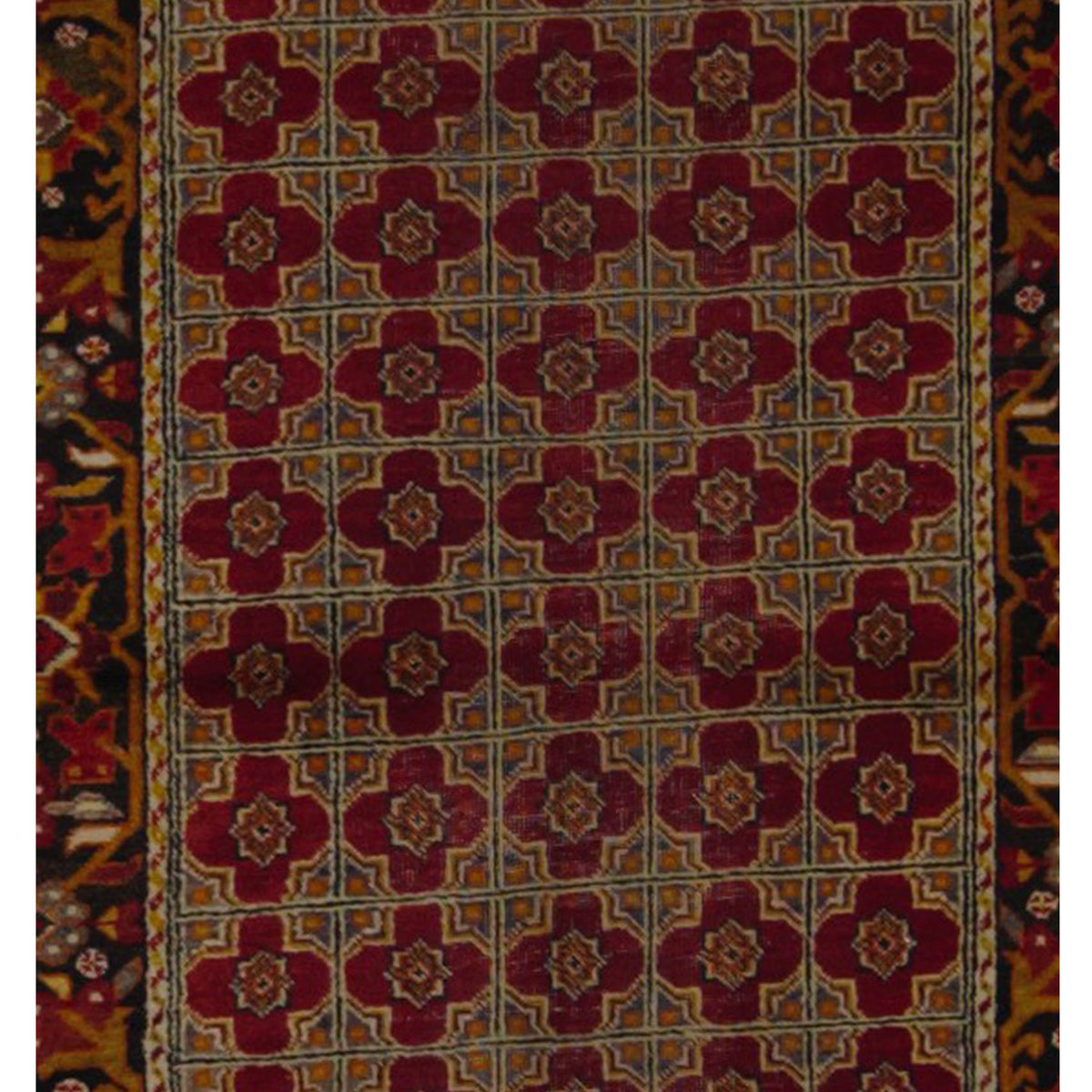 Pacific Kurdish 43015 Red Black Transitional Hand Knotted Rug