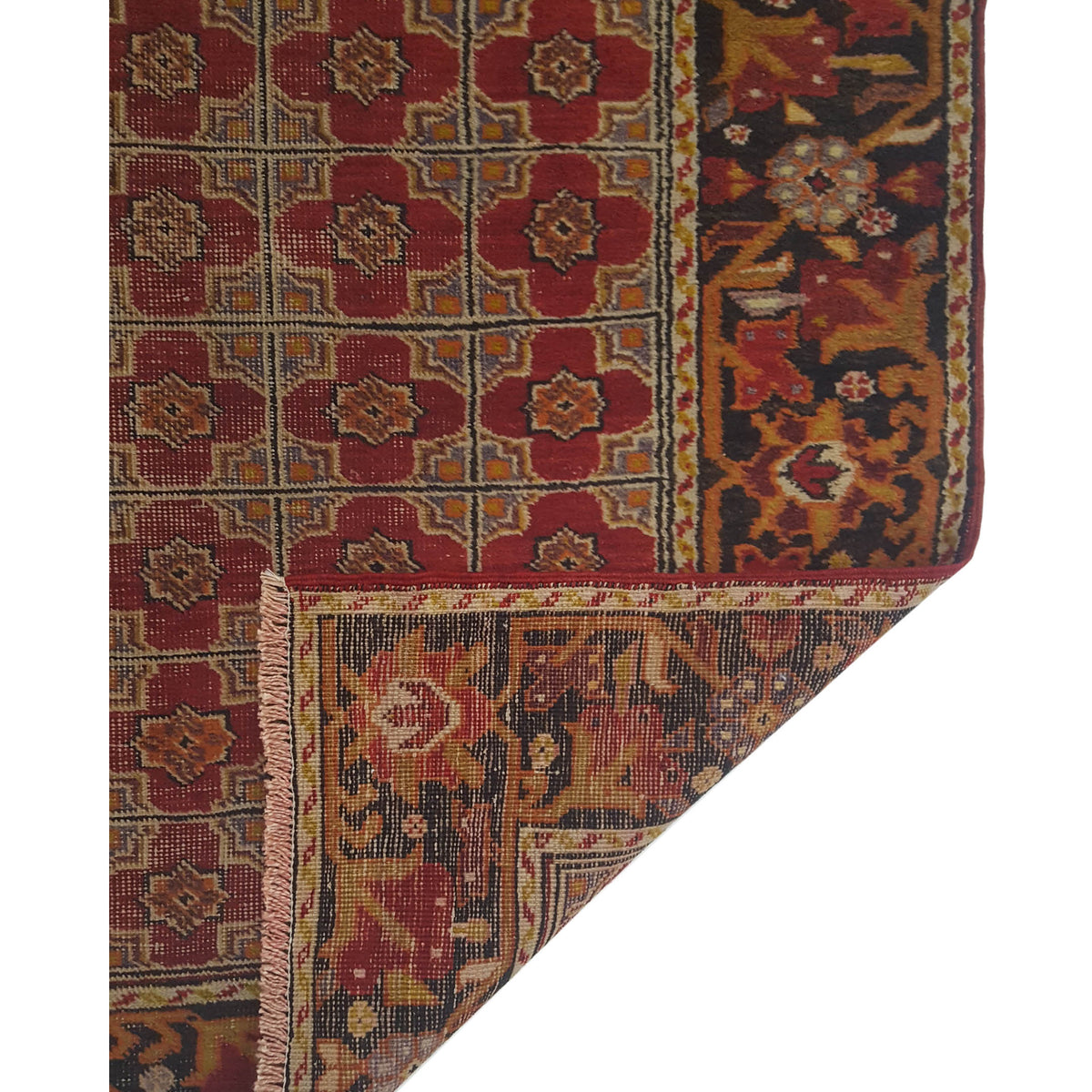 Pacific Kurdish 43015 Red Black Transitional Hand Knotted Rug