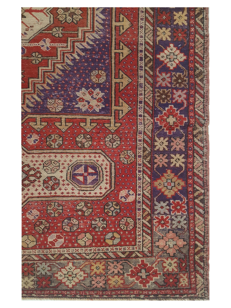 Pacific Kurdish 43016 Red Navy Transitional Hand Knotted Rug