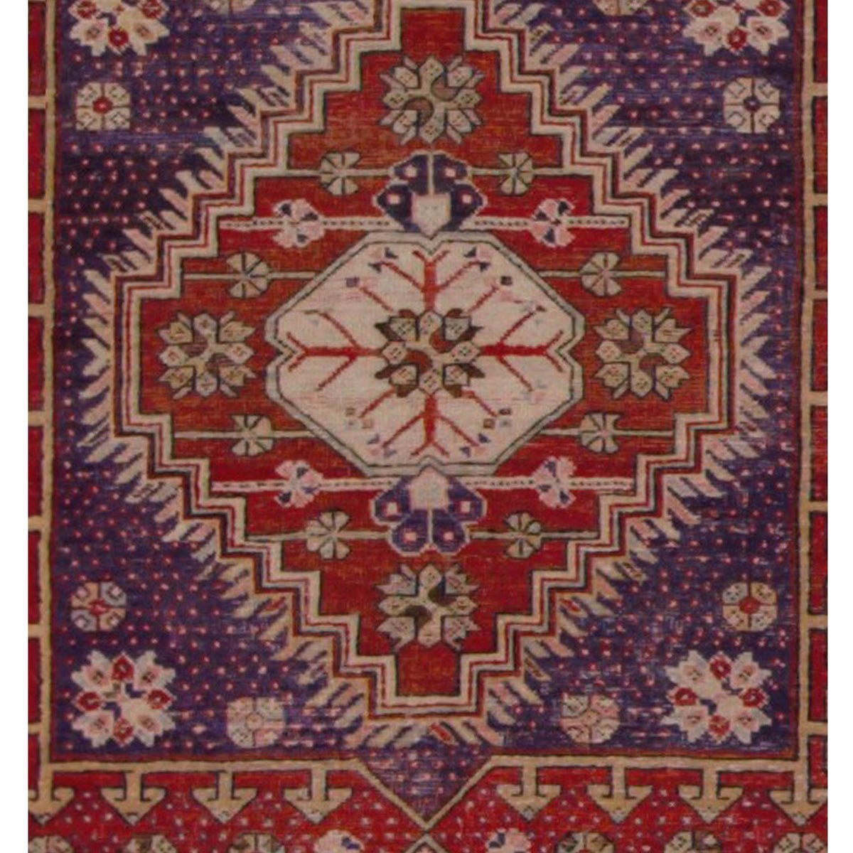 Pacific Kurdish 43016 Red Navy Transitional Hand Knotted Rug
