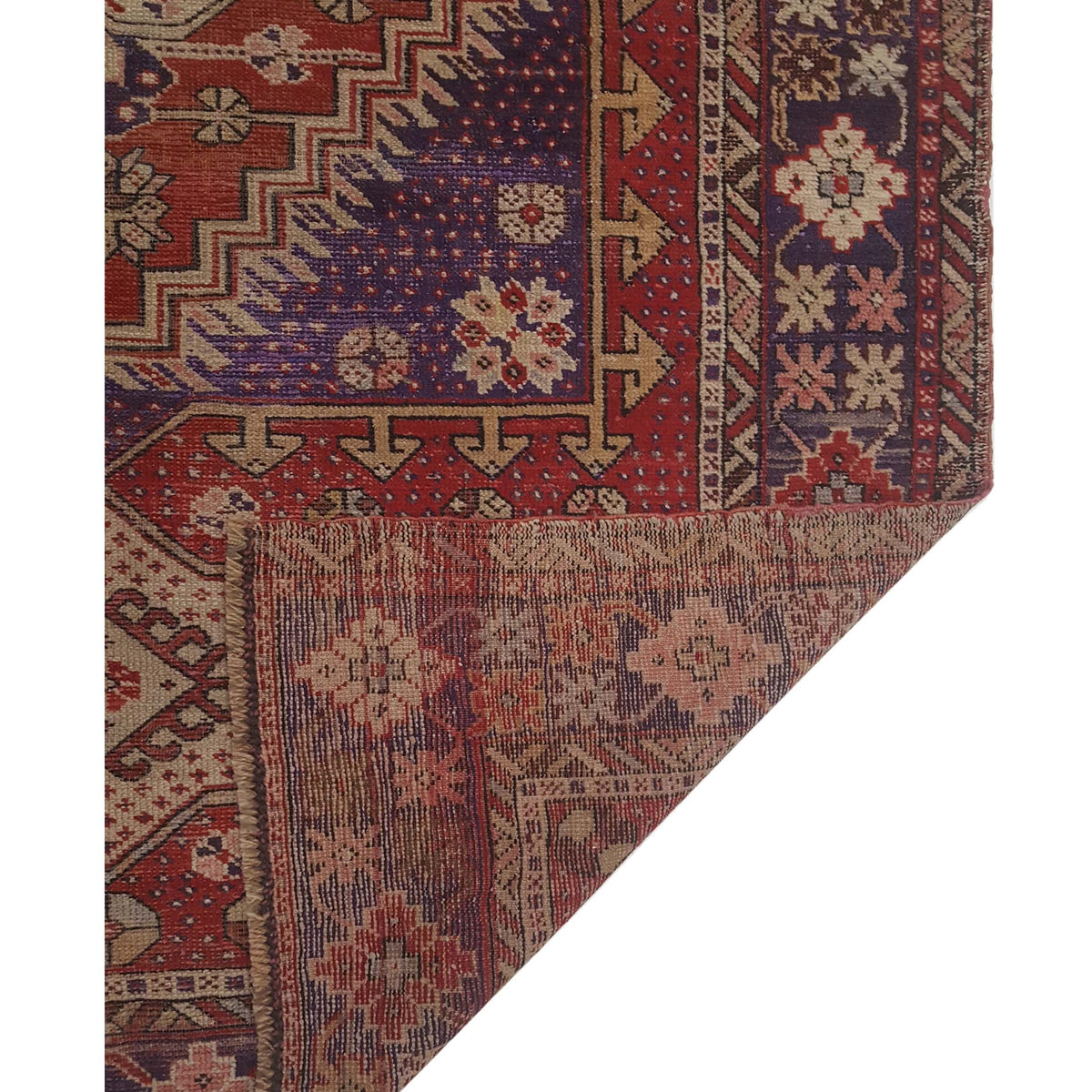 Pacific Kurdish 43016 Red Navy Transitional Hand Knotted Rug