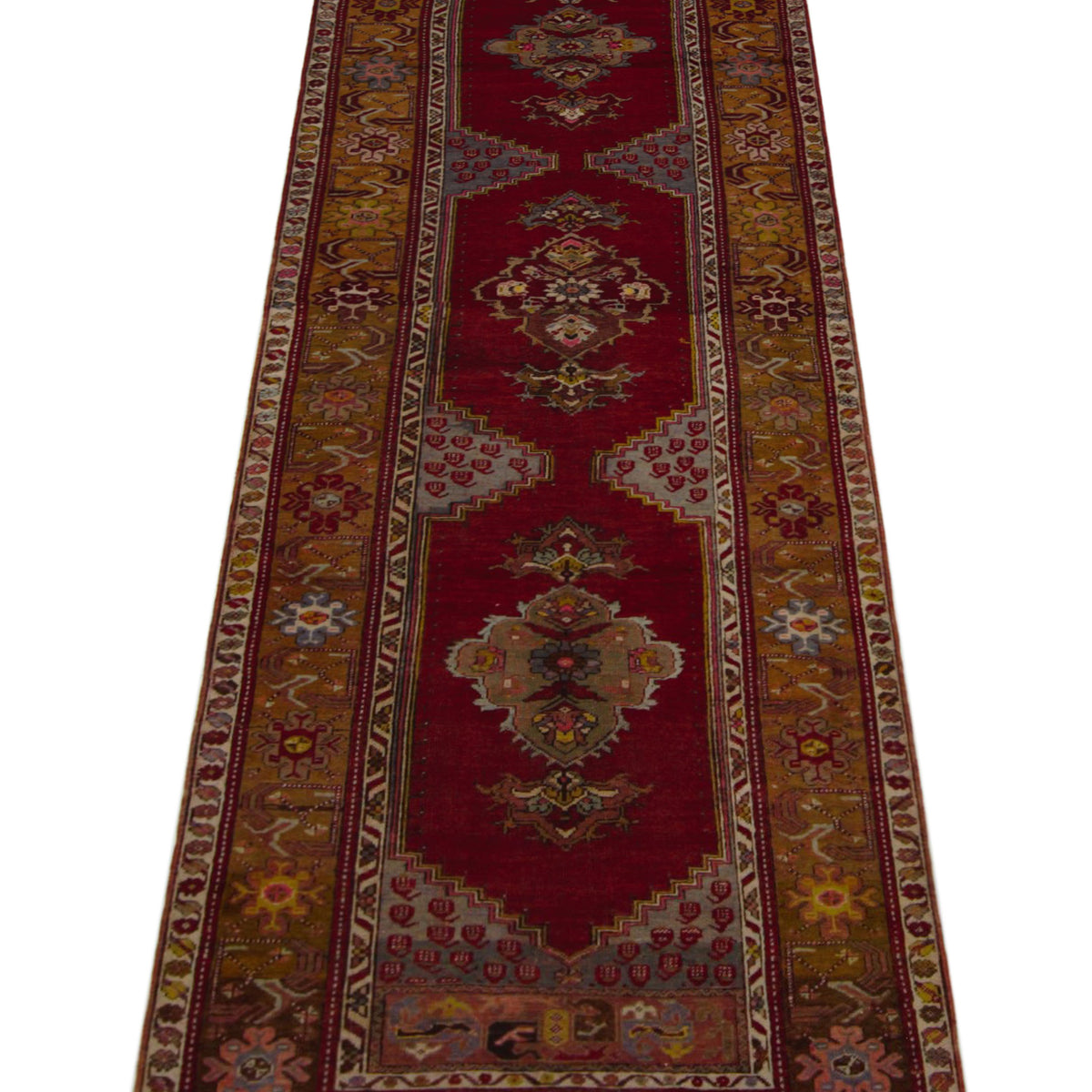Pacific Kurdish 43019 Red Gold Transitional Hand Knotted Rug