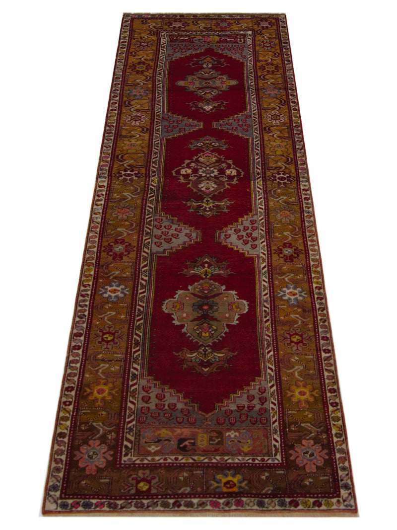 Pacific Kurdish 43019 Red Gold Transitional Hand Knotted Rug