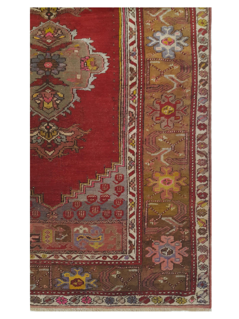 Pacific Kurdish 43019 Red Gold Transitional Hand Knotted Rug