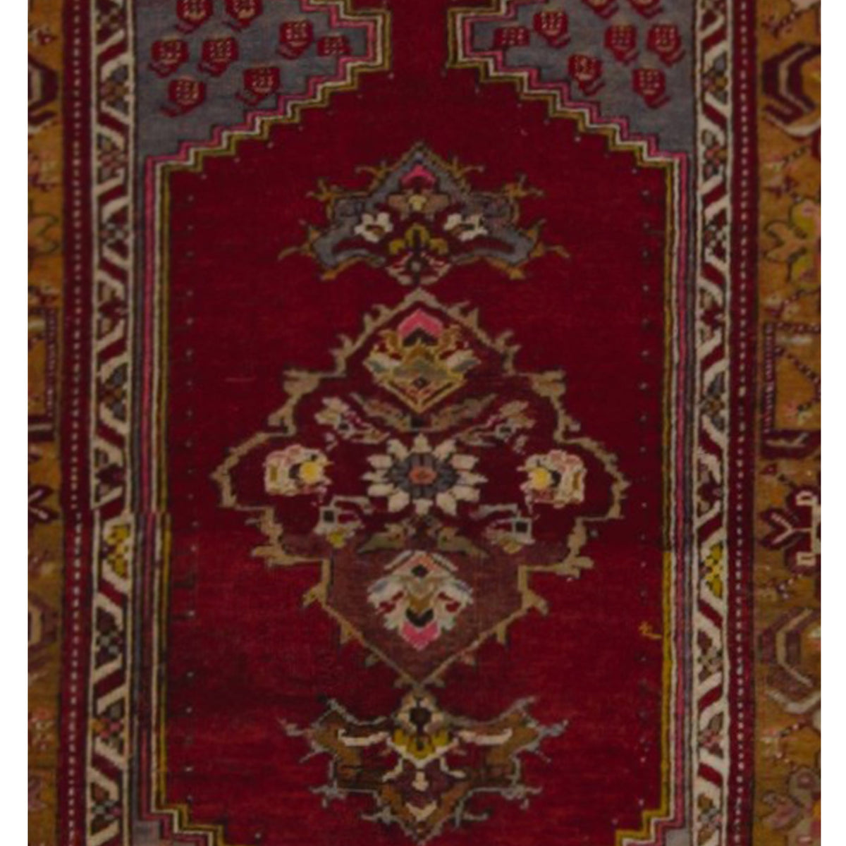 Pacific Kurdish 43019 Red Gold Transitional Hand Knotted Rug