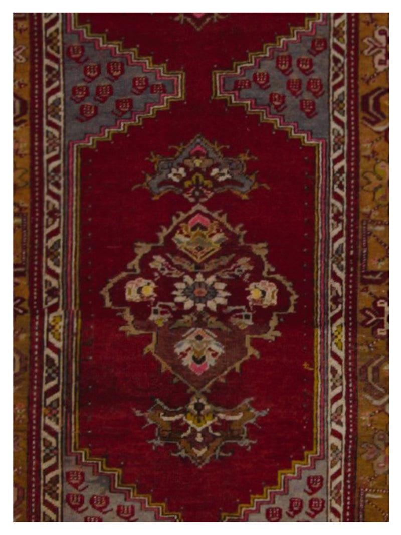 Pacific Kurdish 43019 Red Gold Transitional Hand Knotted Rug