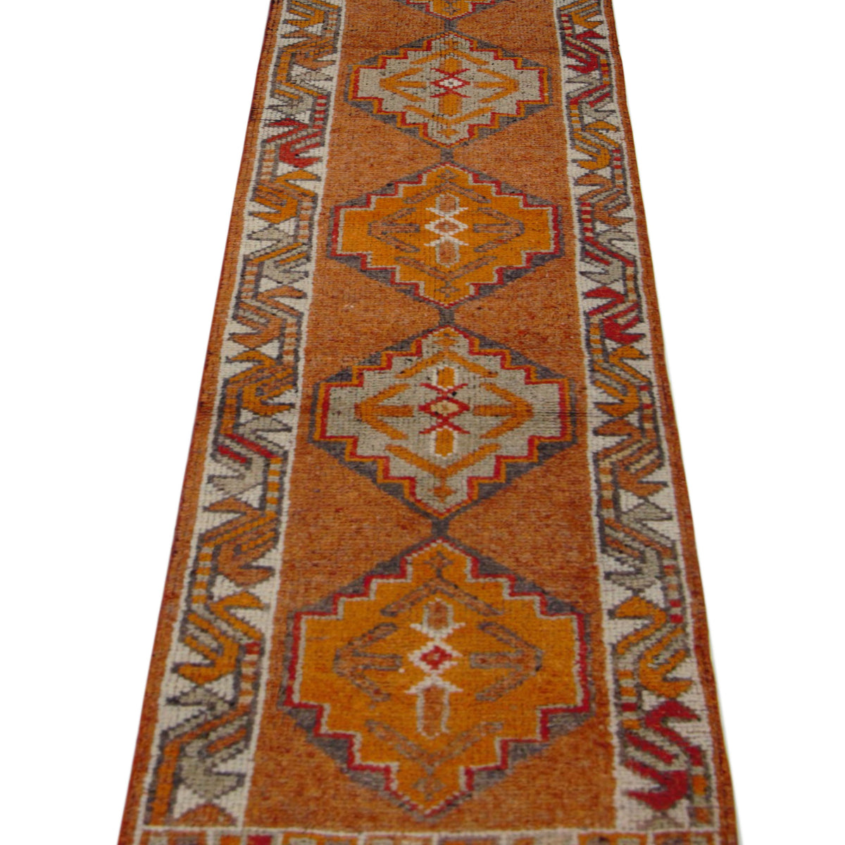 Pacific Kurdish 43021 Orange Ivory Transitional Hand Knotted Rug