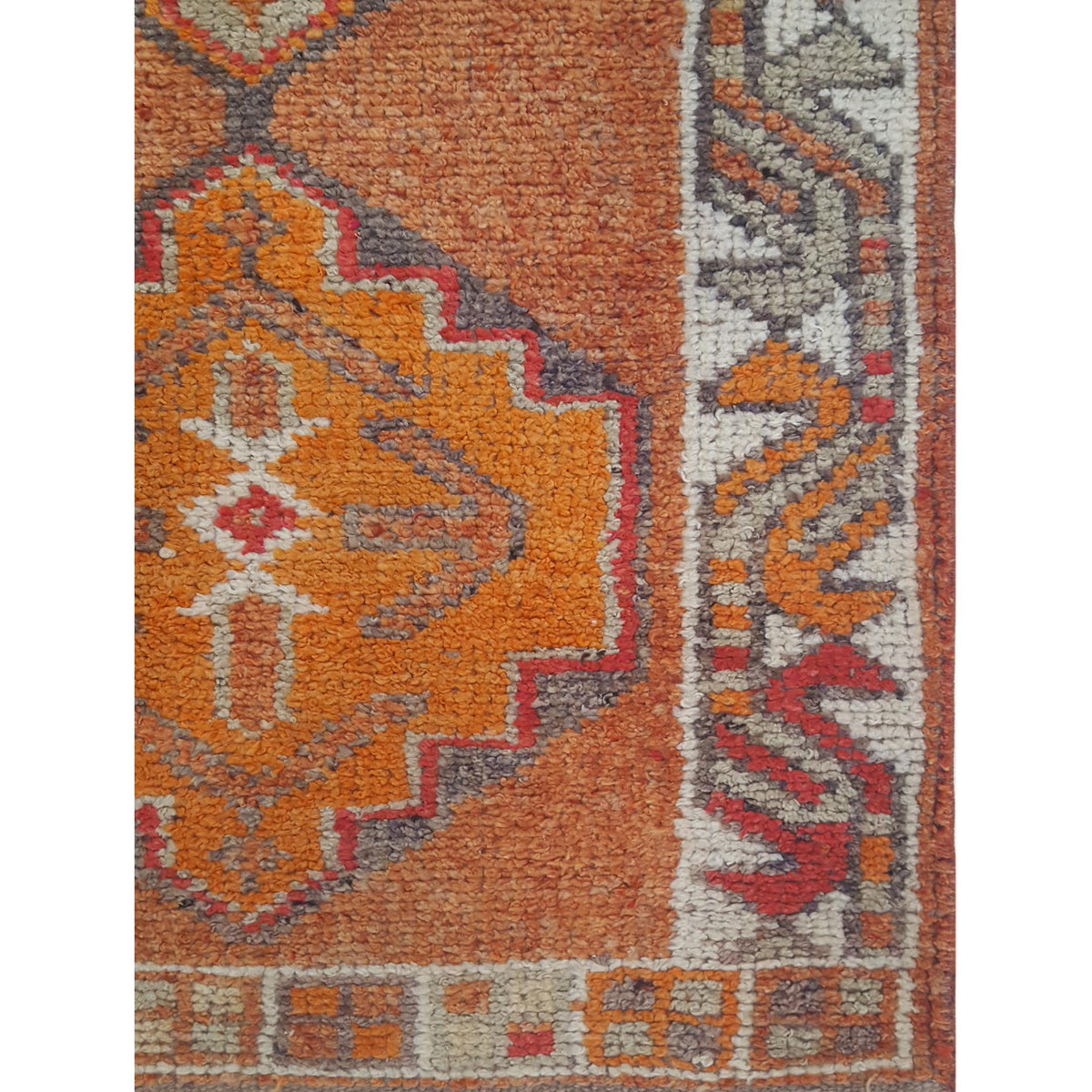 Pacific Kurdish 43021 Orange Ivory Transitional Hand Knotted Rug