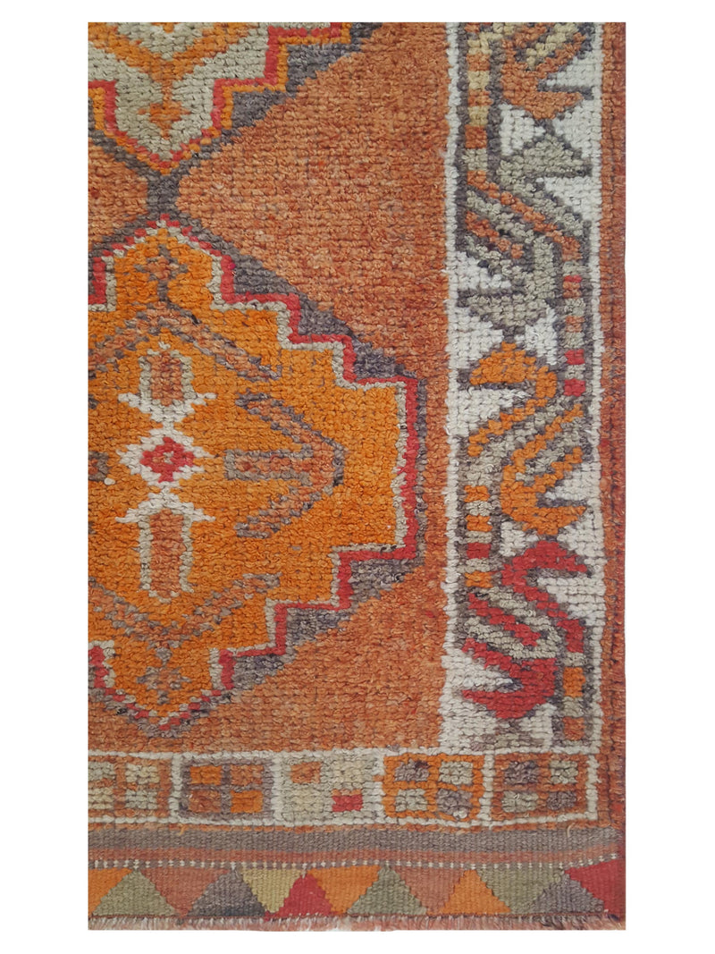 Pacific Kurdish 43021 Orange Ivory Transitional Hand Knotted Rug