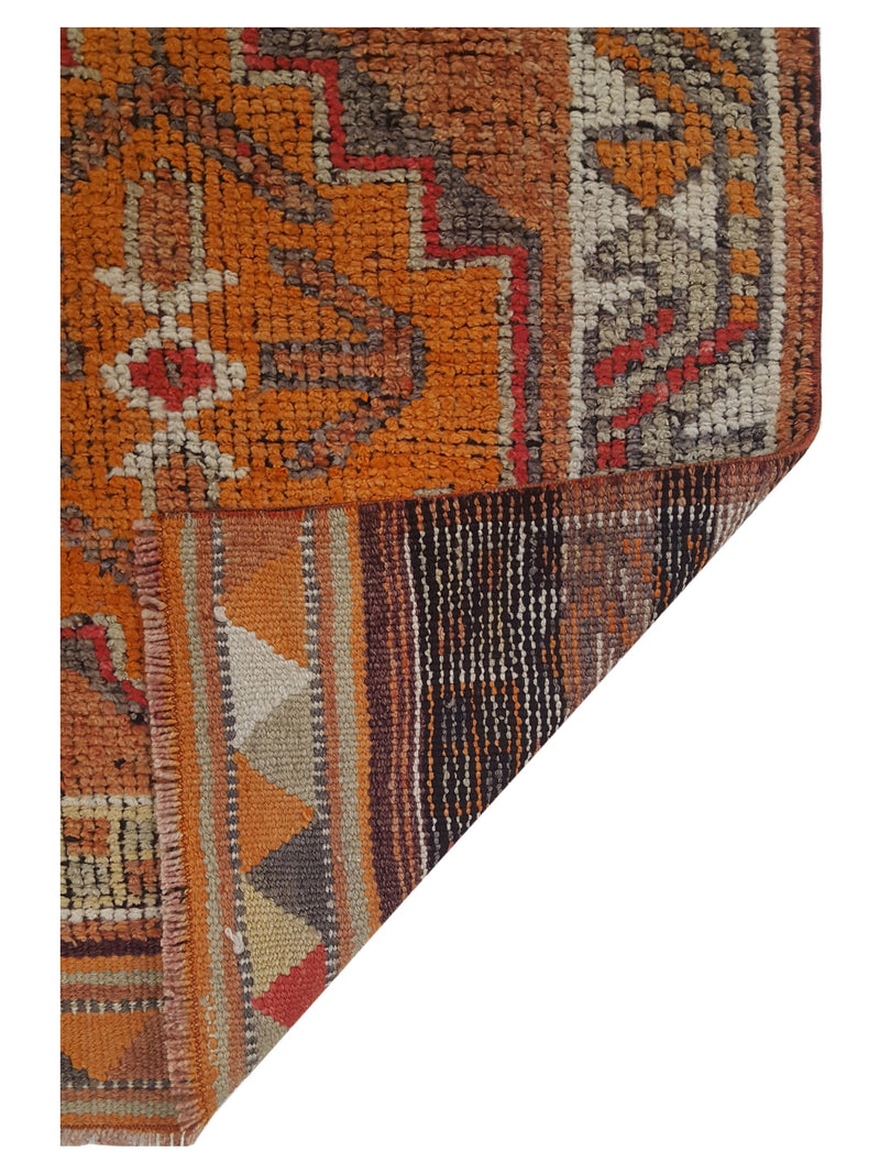 Pacific Kurdish 43021 Orange Ivory Transitional Hand Knotted Rug