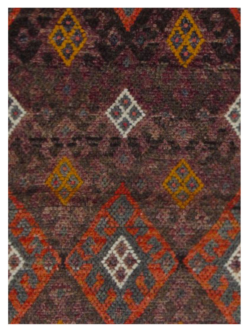 Pacific Kurdish 43022 Lavender Orange Transitional Hand Knotted Rug