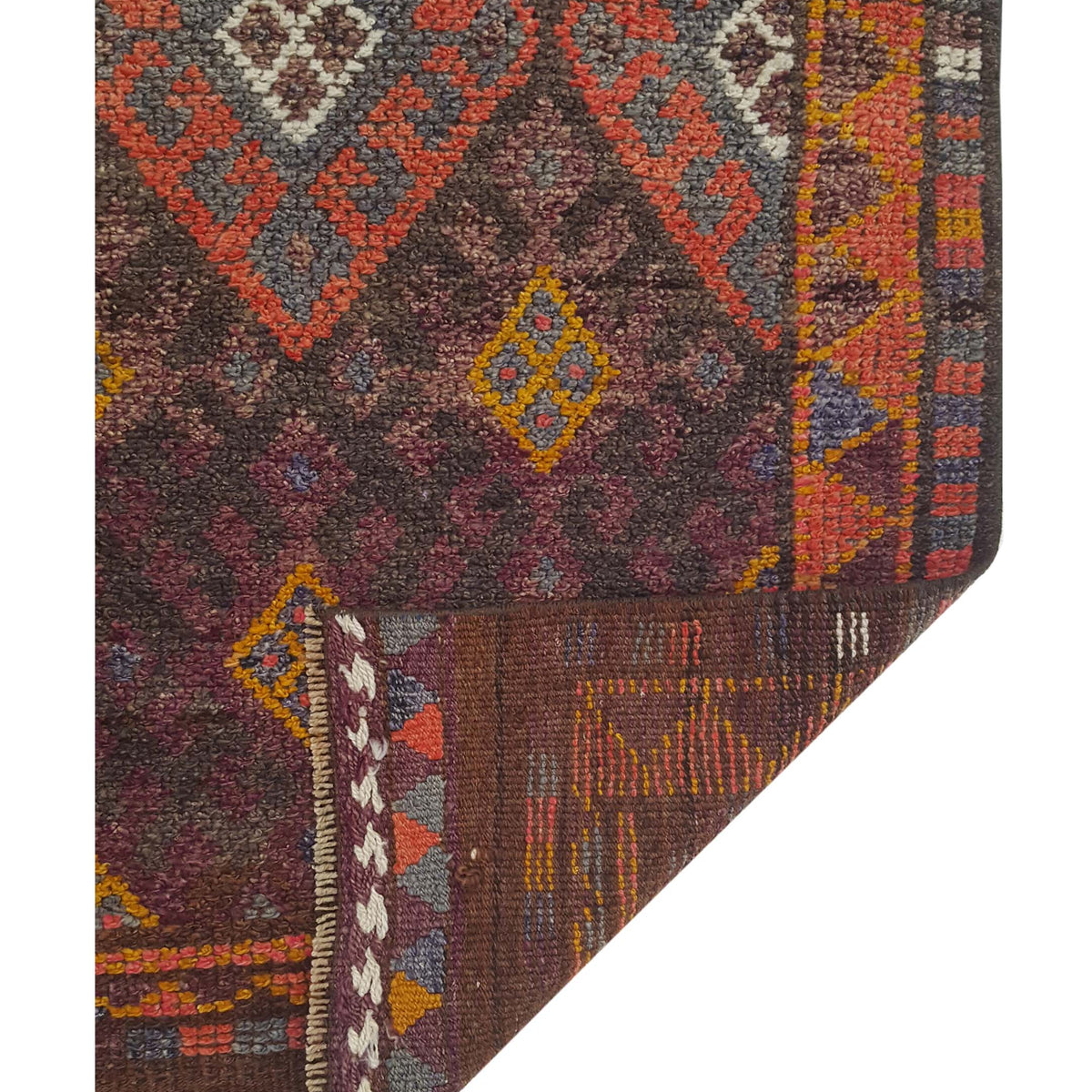 Pacific Kurdish 43022 Lavender Orange Transitional Hand Knotted Rug