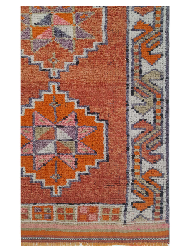 Pacific Kurdish 43023 Orange Ivory Transitional Hand Knotted Rug