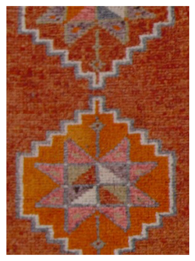 Pacific Kurdish 43023 Orange Ivory Transitional Hand Knotted Rug