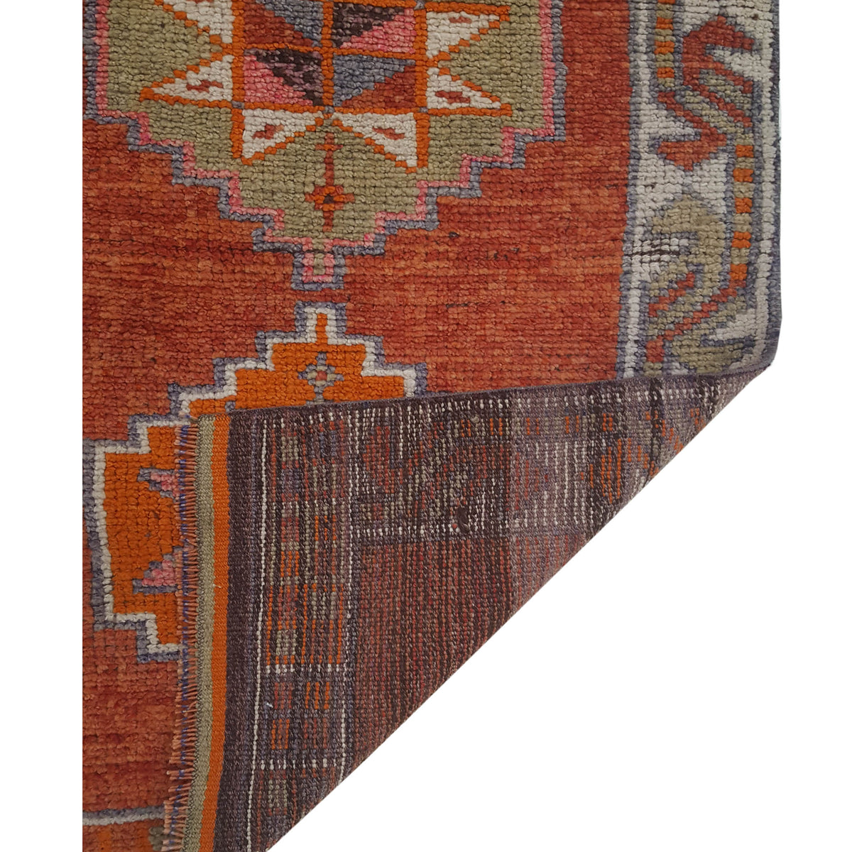 Pacific Kurdish 43023 Orange Ivory Transitional Hand Knotted Rug