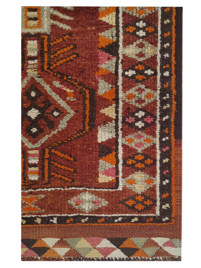 Pacific Kurdish 43028 Rust Rust Transitional Hand Knotted Rug