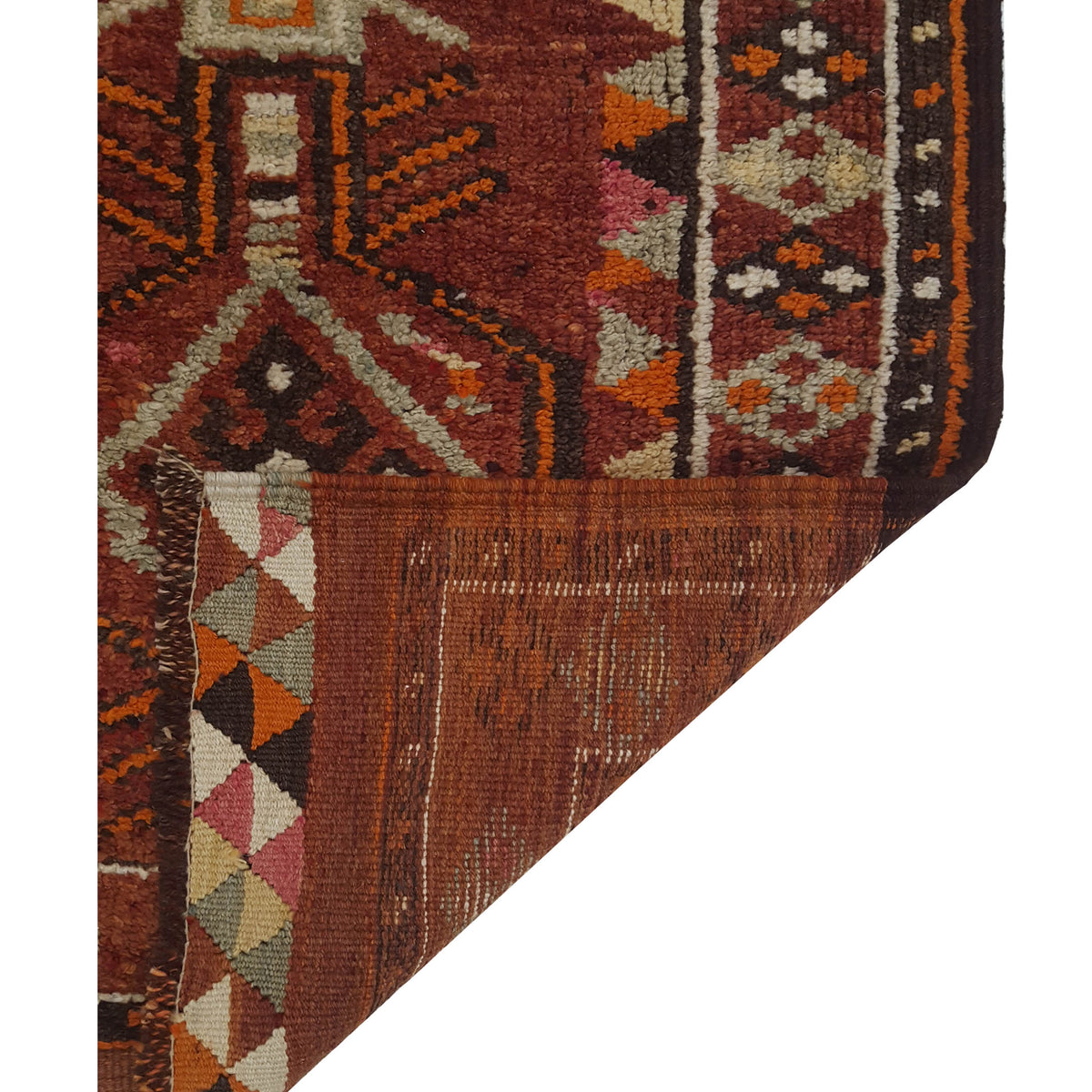 Pacific Kurdish 43028 Rust Rust Transitional Hand Knotted Rug