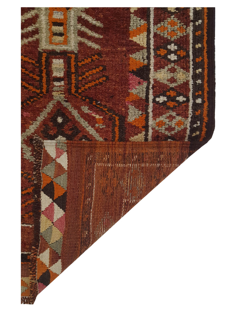Pacific Kurdish 43028 Rust Rust Transitional Hand Knotted Rug