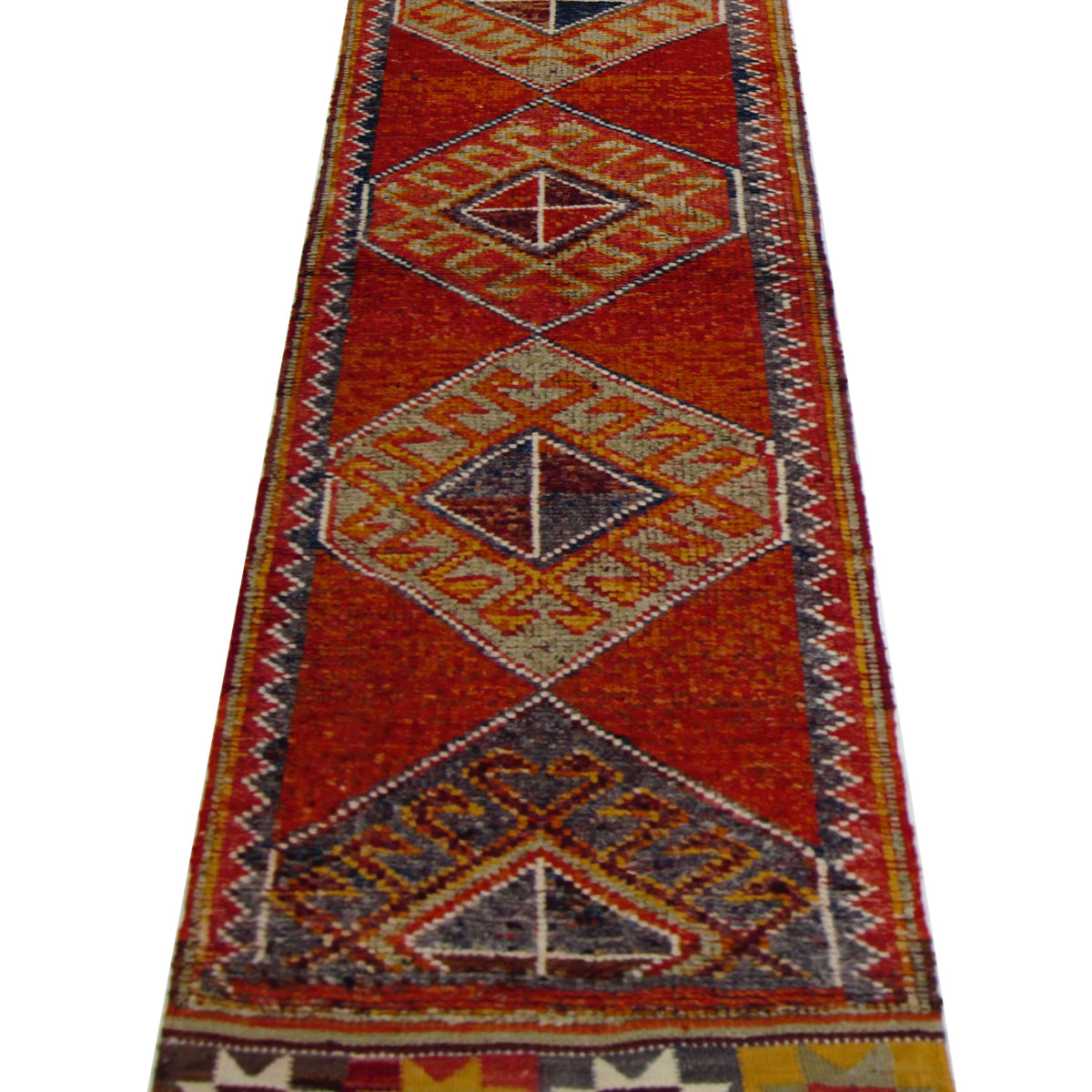 Pacific Kurdish 43033 Orange Multi Transitional Hand Knotted Rug