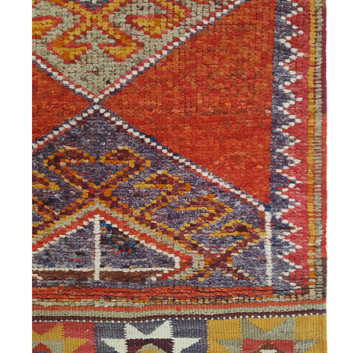 Pacific Kurdish 43033 Orange Multi Transitional Hand Knotted Rug