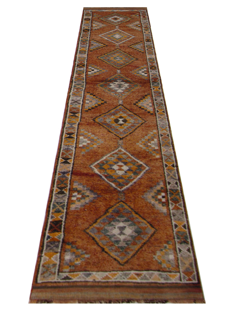 Pacific Kurdish 43034 Orange Ivory Transitional Hand Knotted Rug