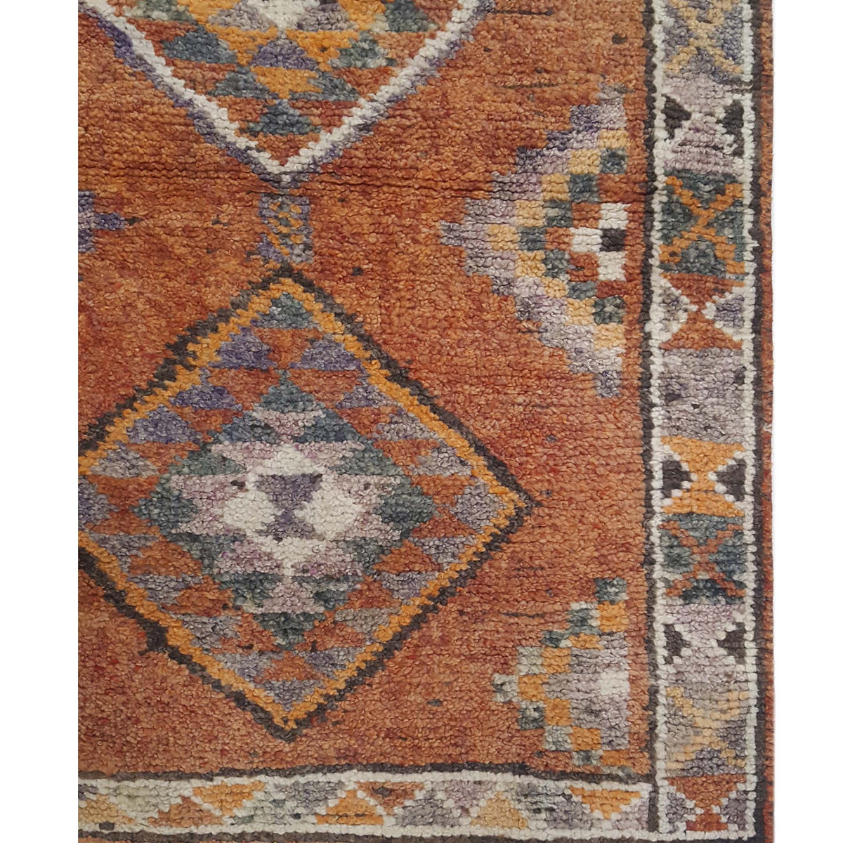 Pacific Kurdish 43034 Orange Ivory Transitional Hand Knotted Rug