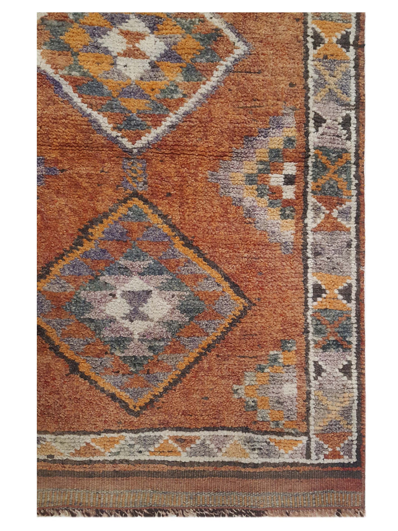Pacific Kurdish 43034 Orange Ivory Transitional Hand Knotted Rug
