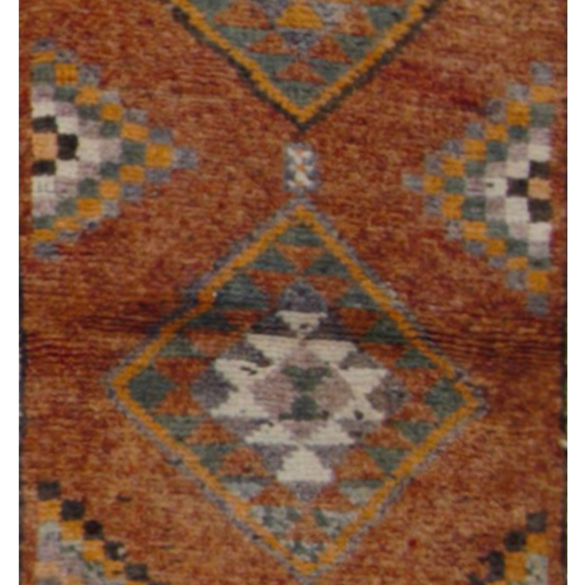 Pacific Kurdish 43034 Orange Ivory Transitional Hand Knotted Rug