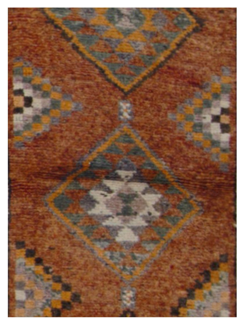 Pacific Kurdish 43034 Orange Ivory Transitional Hand Knotted Rug