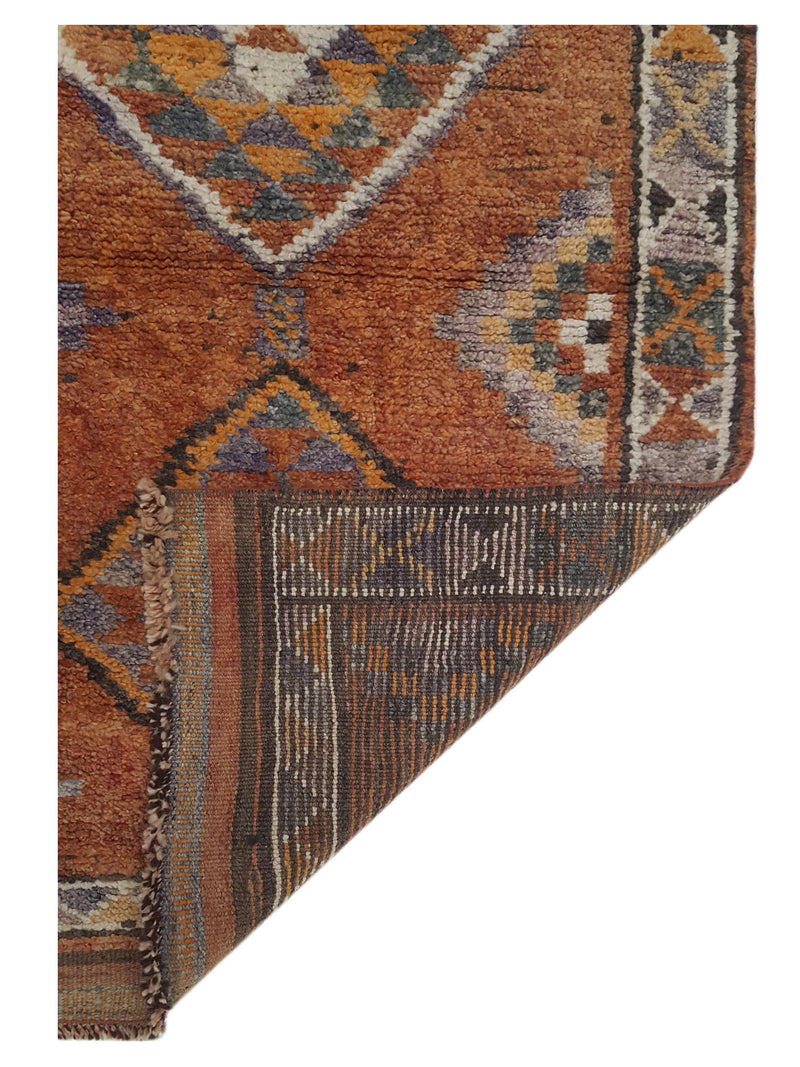 Pacific Kurdish 43034 Orange Ivory Transitional Hand Knotted Rug