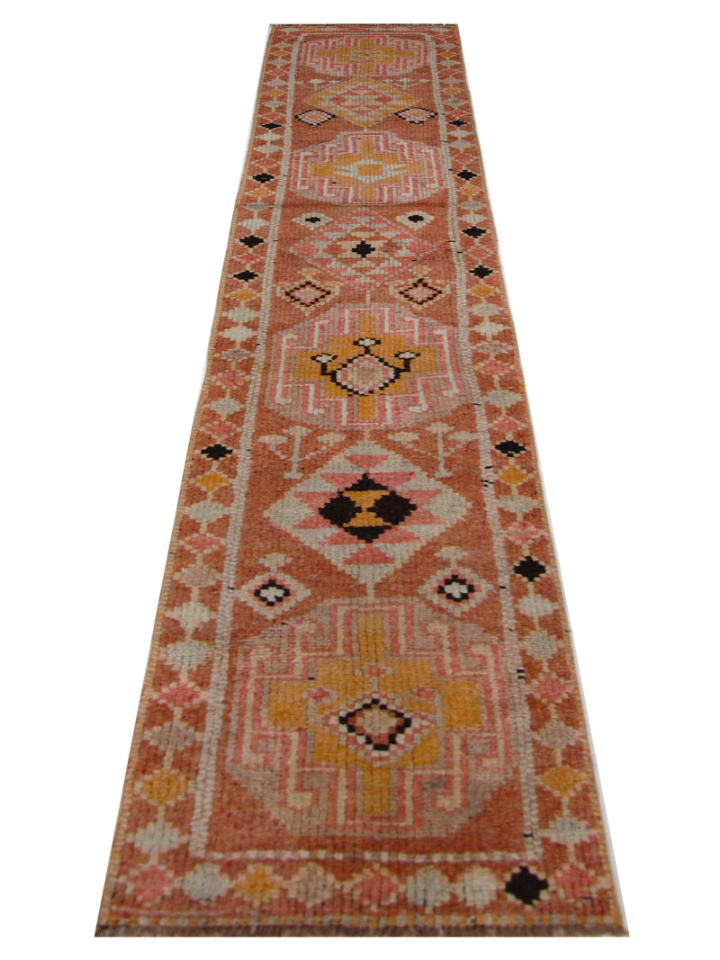 Pacific Kurdish 43036 Peach Peach Transitional Hand Knotted Rug