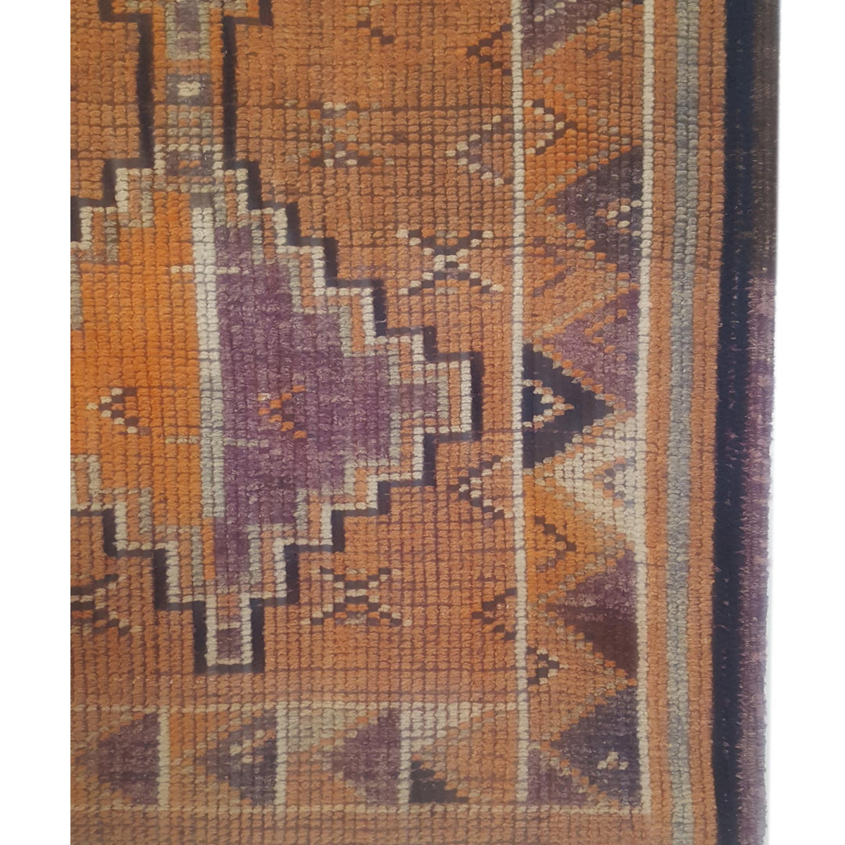 Pacific Kurdish 43037 Black Orange Transitional Hand Knotted Rug