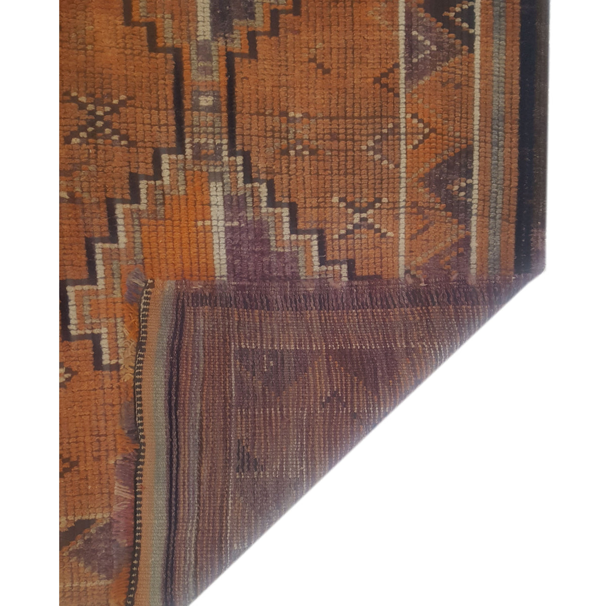 Pacific Kurdish 43037 Black Orange Transitional Hand Knotted Rug